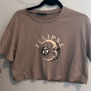 Eclipse Graphic Women's Tan Top